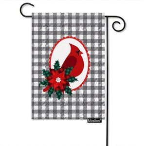 SKU-06-12.5 x 18 Inch Red Cardinal Garden Flag